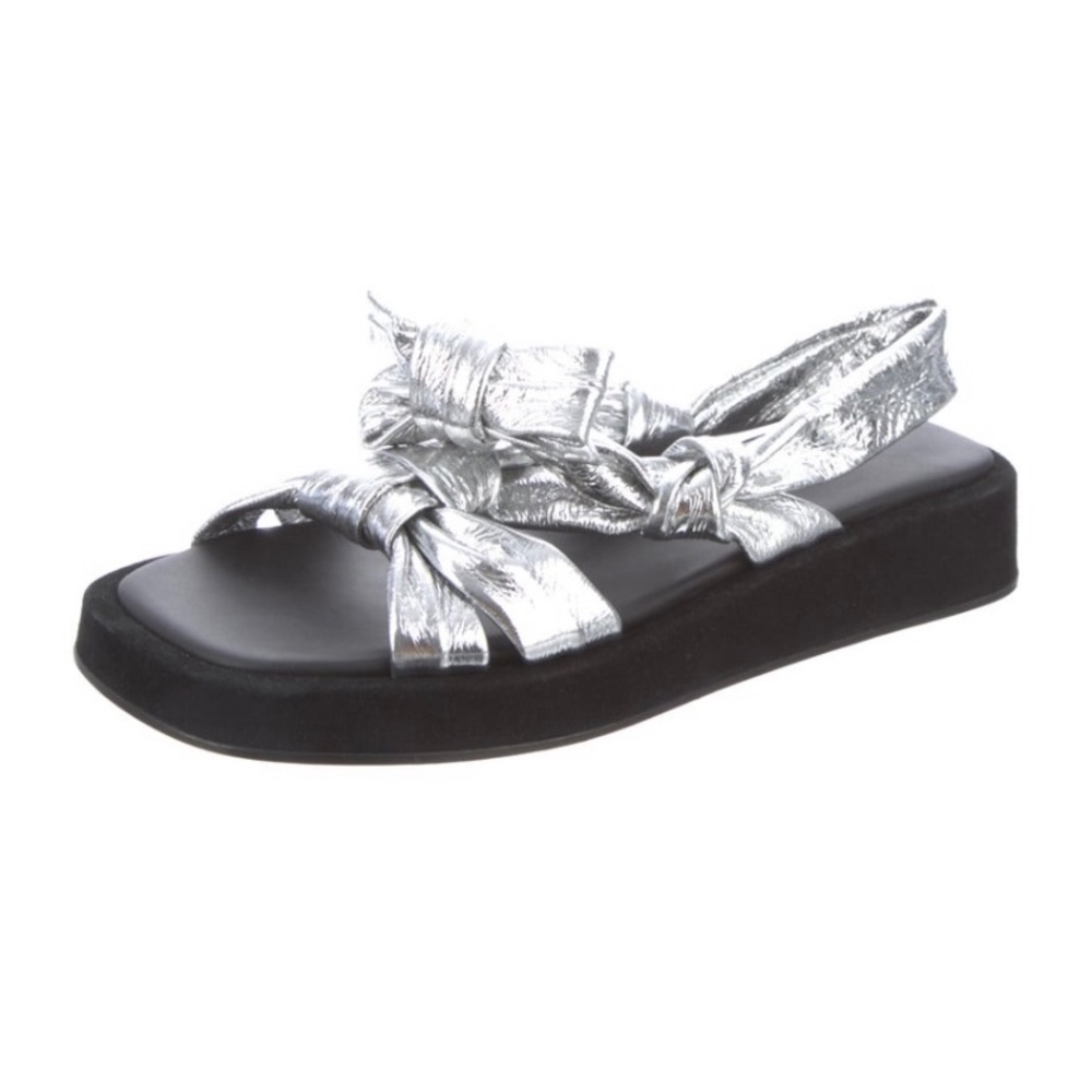 Silver IRO leather platform sandals 🩶